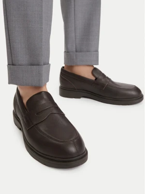 Loafersy Geox U Spherica Ec1 B U66CJC 00047 C6009 Brązowy ciemny