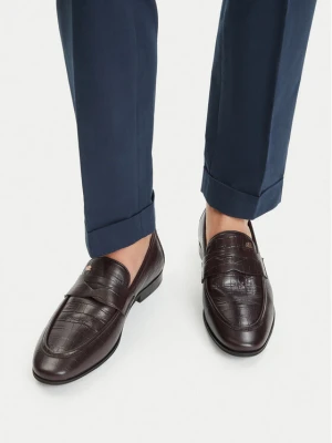 Loafersy GINO ROSSI EO-GIOVANNI-02 Brązowy ciemny