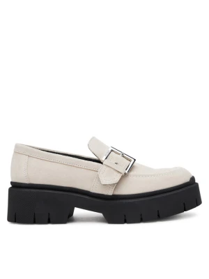 Loafersy HUGO 50541731 Écru Kremowy