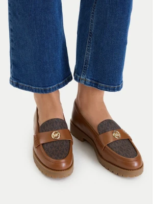 Loafersy MICHAEL Michael Kors Jaelyn Lug 40T6JLFP2L Brązowy