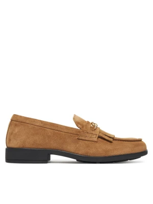 Loafersy Tommy Hilfiger Chain Fringe FW0FW08972 Brązowy