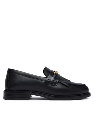 Loafersy Tommy Hilfiger Th Chain Fringe Leather Loafer FW0FW09668 Czarny