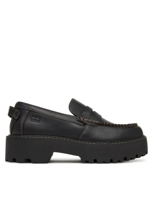 Loafersy Tommy Jeans Archive '01 Loafer Leather EN0EN03005 Czarny