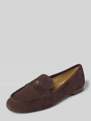 Loafersy typu penny z prawdziwej skórą model 'JENNINGS' Michael Kors Ciemnobrązowy