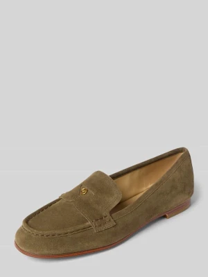 Loafersy typu penny z prawdziwej skórą model 'JENNINGS' Michael Kors Khaki