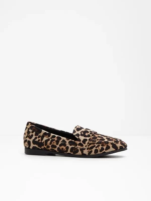 Loafersy w panertkę BonPrix beżowy