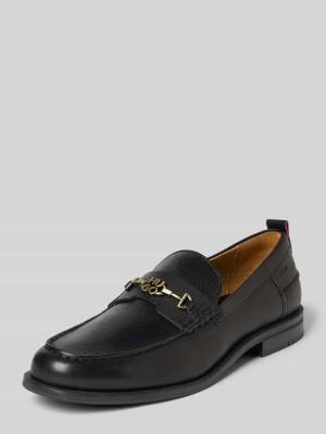Loafersy z czystej skóry bydlęcej Model 'VARIAN_LOAF_PLGRHW' Hugo Czarny