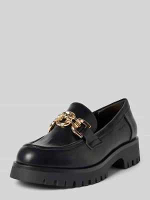 Loafersy z łańcuszek Tamaris Czarny