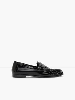 Loafersy z marszczeniem BonPrix czarny