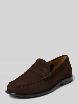 Loafersy z naturalnej skóry bydlęcej model 'TEVAN_MOCC' Boss