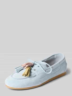 Loafersy z naturalnej skóry bydlęcej Tamaris Jasnoniebieski