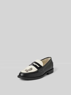 Loafersy z naturalnej skóry Duke & Dexter Złamany biały