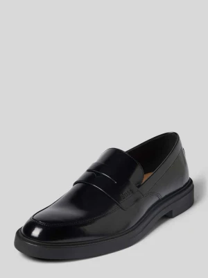 Loafersy z naturalnej skóry model 'Calev' Boss Czarny