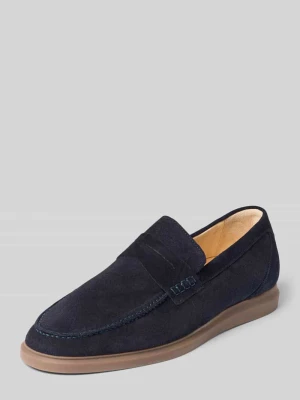 Loafersy z naturalnej skóry model 'Elia' Henry Stevens Granatowy