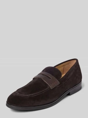 Loafersy z naturalnej skóry model 'velluto misto kleitos loa' JOOP! Ciemnobrązowy