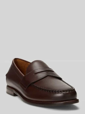 Loafersy z naturalnej skóry Polo Ralph Lauren Ciemnobrązowy