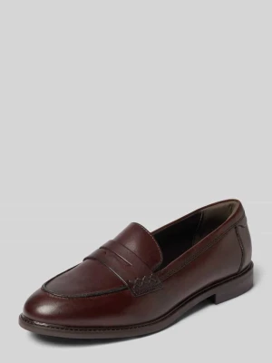 Loafersy z naturalnej skóry Tamaris Ciemnobrązowy