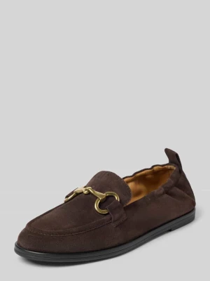 Loafersy z naturalnej skóry welurowej Marc O'Polo