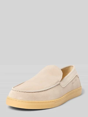 Loafersy z naturalnej skóry welurowej model 'KARO 6B' Marc O'Polo