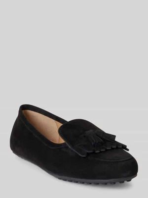 Loafersy z naturalnej skóry welurowej model 'TAYTE' Lauren Ralph Lauren