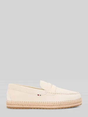 Loafersy z naturalnej skóry welurowej Tommy Hilfiger