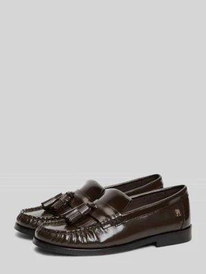 Loafersy z naturalnej skóry z frędzlami Tommy Hilfiger