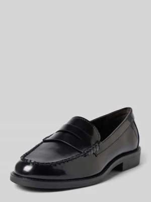 Loafersy z naturalnej skóry z skóry bydlęcej Tamaris Czarny