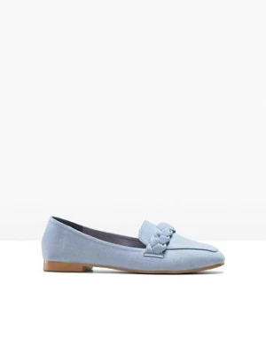 Loafersy z plecionym paskiem bonprix