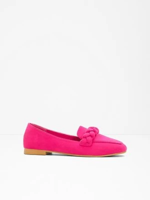 Loafersy z plecionym paskiem bonprix