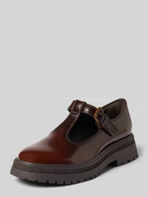 Loafersy z rzepem Tamaris Ciemnobrązowy