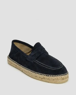 Loafersy Zamszowe Męskie Manebi Hamptons Loafers Espadrilles Granatowe
