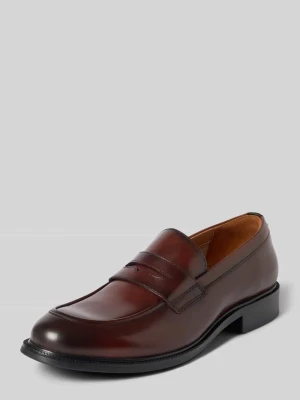 Loafersy ze skóry bydlęcej nappa z gumową podeszwą Steve Madden Ciemnobrązowy