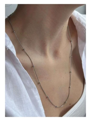 Lodie Silver Naszyjnik z elementami ozdobnymi - dł. 60 cm rozmiar: onesize