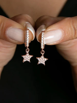 Lodie Silver Srebrne kolczyki-kreole z cyrkoniami rozmiar: onesize