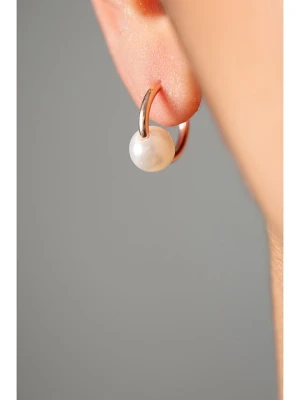 Lodie Silver Srebrne kolczyki-kreole z perłami rozmiar: onesize