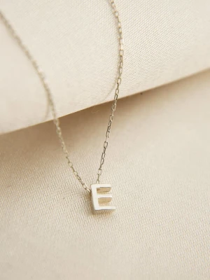 Lodie Silver Srebrny naszyjnik "E" z zawieszką - dł. 43 cm rozmiar: onesize