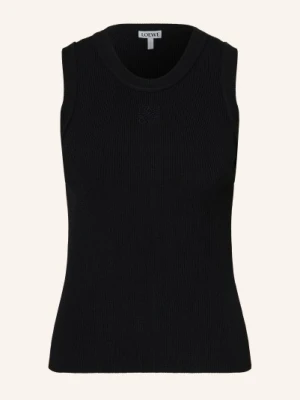 Loewe Dzianinowy Top schwarz
