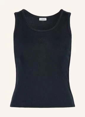 Loewe Dzianinowy Top Z Jedwabiu blau