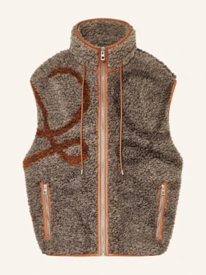 Loewe Kamizelka Z Pluszowego Materiału Anagram beige