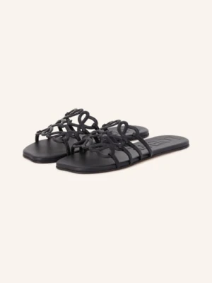 Loewe Klapki Petal Anagram schwarz