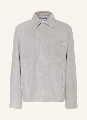 Loewe Overjacket Ze Skóry grau