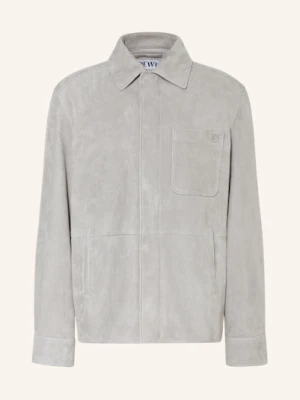 Loewe Overjacket Ze Skóry grau