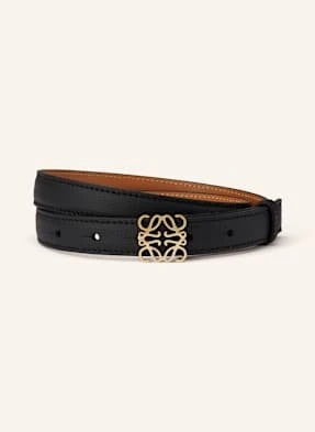 Loewe Pasek Skórzany Anagram schwarz