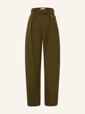 Loewe Spodnie Z Materiału Typu Marlene gruen