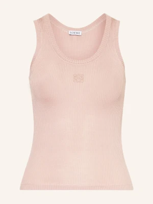 Loewe Tank Top Z Jedwabiu Anagram pink