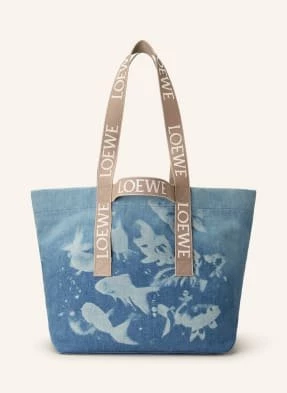 Loewe Torba Shopper Fold Shopper blau