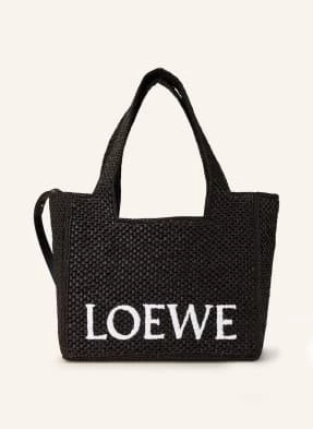 Loewe Torba Shopper Font Tote Medium schwarz