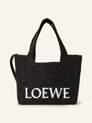 Loewe Torba Shopper Font Tote Medium schwarz