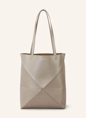 Loewe Torba Shopper Puzzle Fold beige