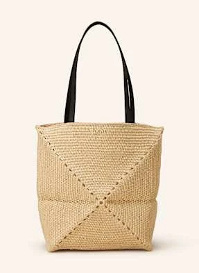 Loewe Torba Shopper Puzzle Fold Medium beige